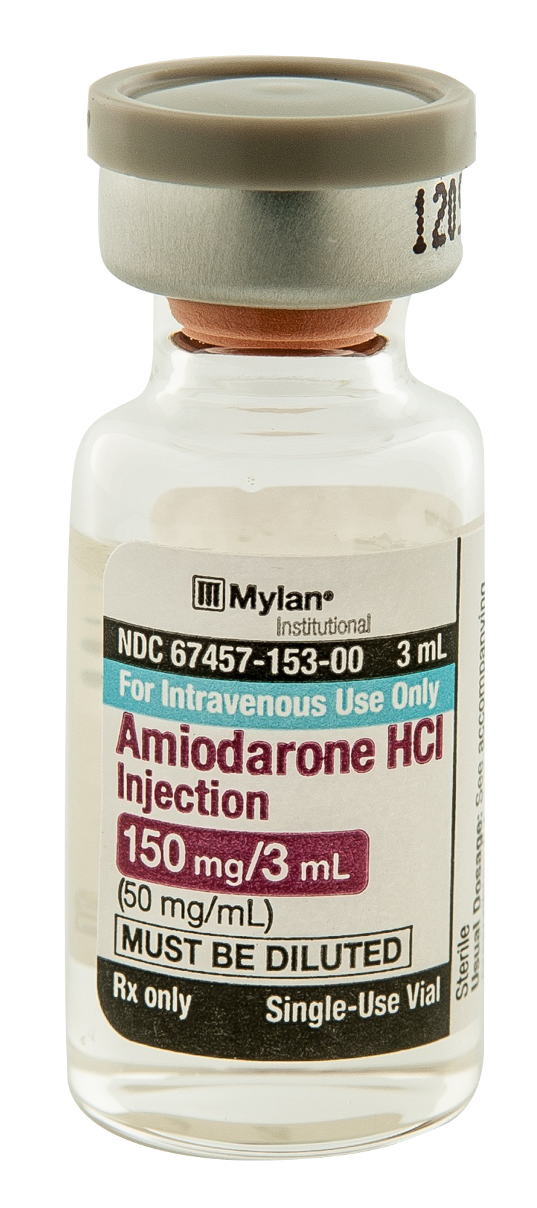 AMIODARONE HYDROCHLORIDE Injection, USP 150 mg/3 mL (50 mg/mL)
