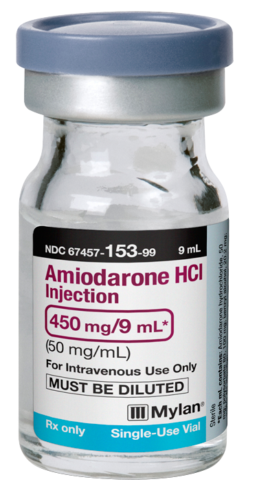 AMIODARONE HYDROCHLORIDE Injection, USP 450 mg/9 mL (50 mg/mL)