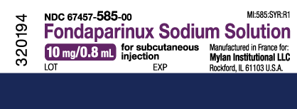 FONDAPARINUX SODIUM Injection, Solution 10 mg/0.8 mL (12.5 mg/mL)