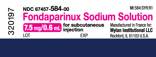 FONDAPARINUX SODIUM Injection, Solution 7.5 mg/0.6 mL (12.5 mg/mL)