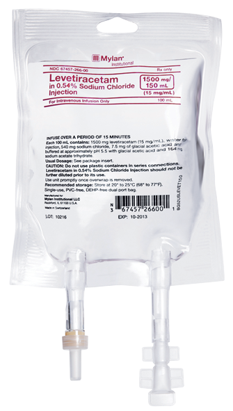 LEVETIRACETAM in SODIUM CHLORIDE Injection 1500 mg/100 mL (15 mg/mL) in 0.54% Sodium Chloride Injection