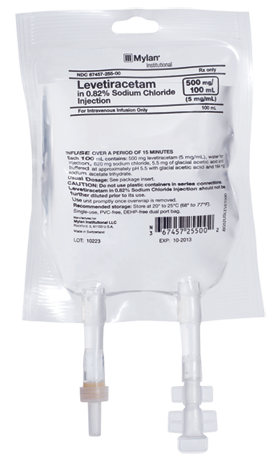 LEVETIRACETAM in SODIUM CHLORIDE Injection 500 mg/100 mL (5 mg/mL) in 0.82% Sodium Chloride Injection