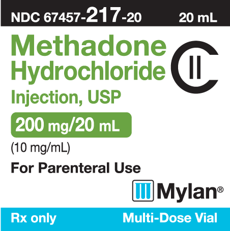 METHADONE HYDROCHLORIDE Injection, USP* 200 mg/20 mL (10 mg/mL)