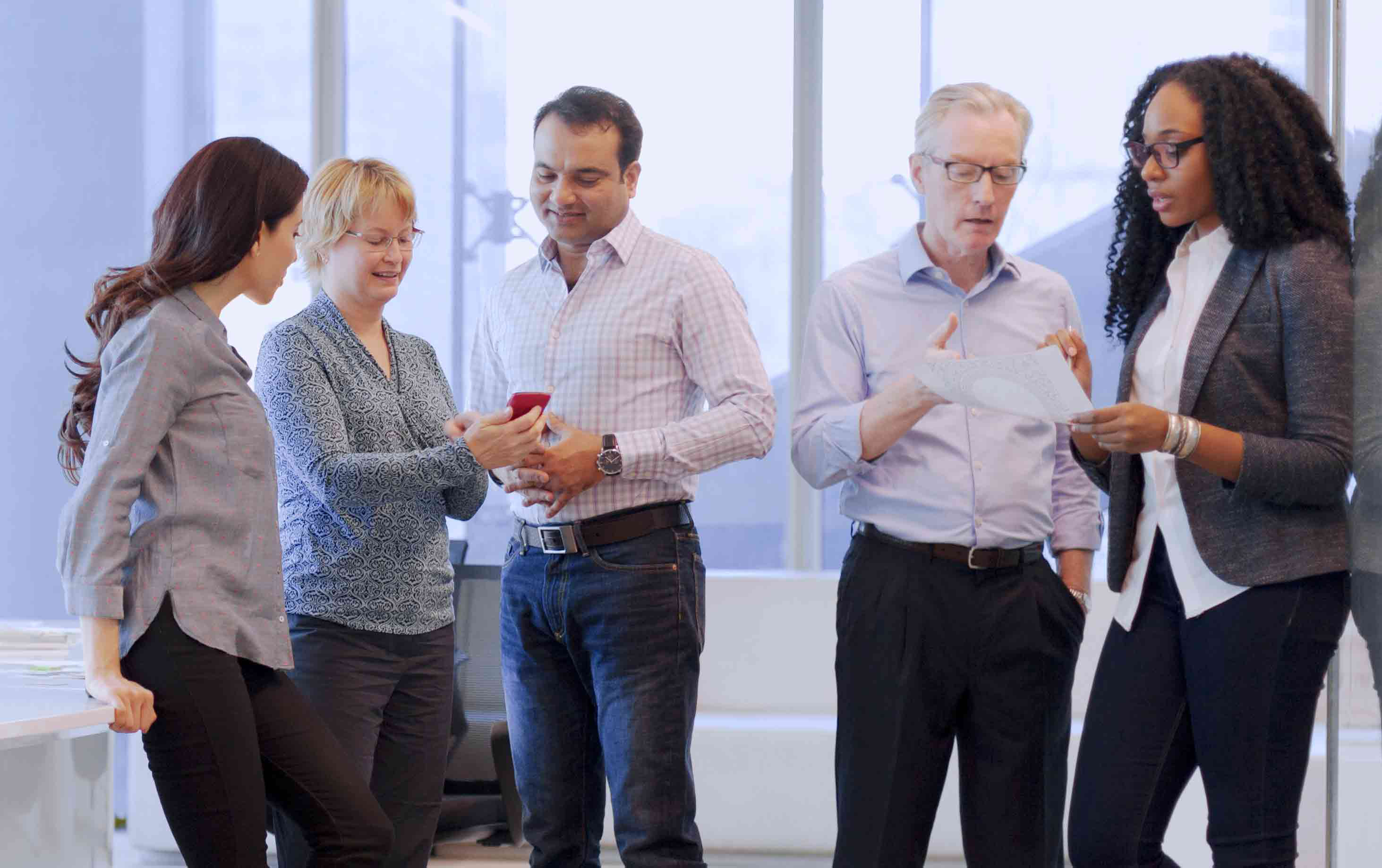 Careers: Co-workers in a meeting