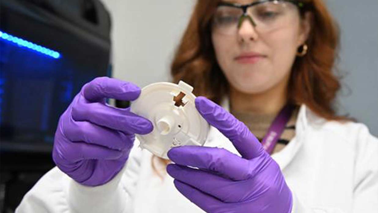 Image of healthcare professional and patient.