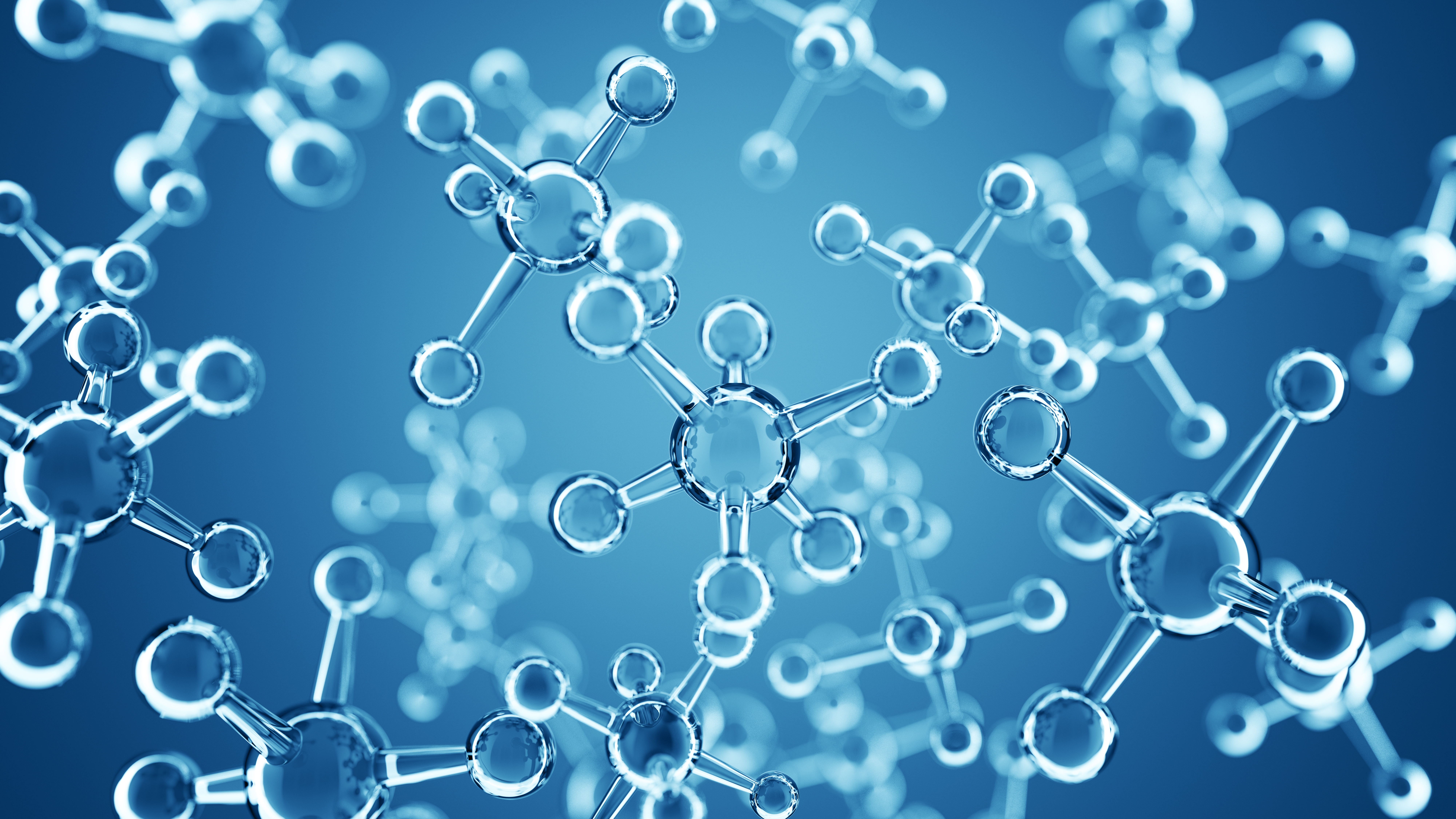 Image of floating molecules